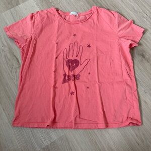 MOTHER Itty Bitty Goodie Goodie Tee Sz XL Peach